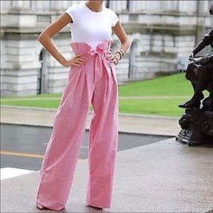 ZARA Wide Leg Stripped Pants